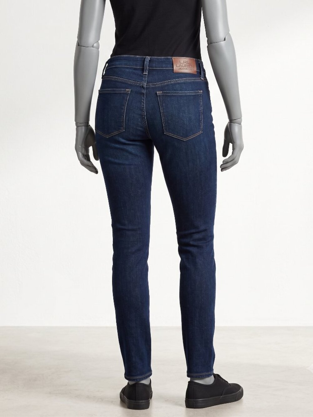 Lauren Ralph Lauren “Classic Straight” stretch blue dark wash 5 pocket jeans 2